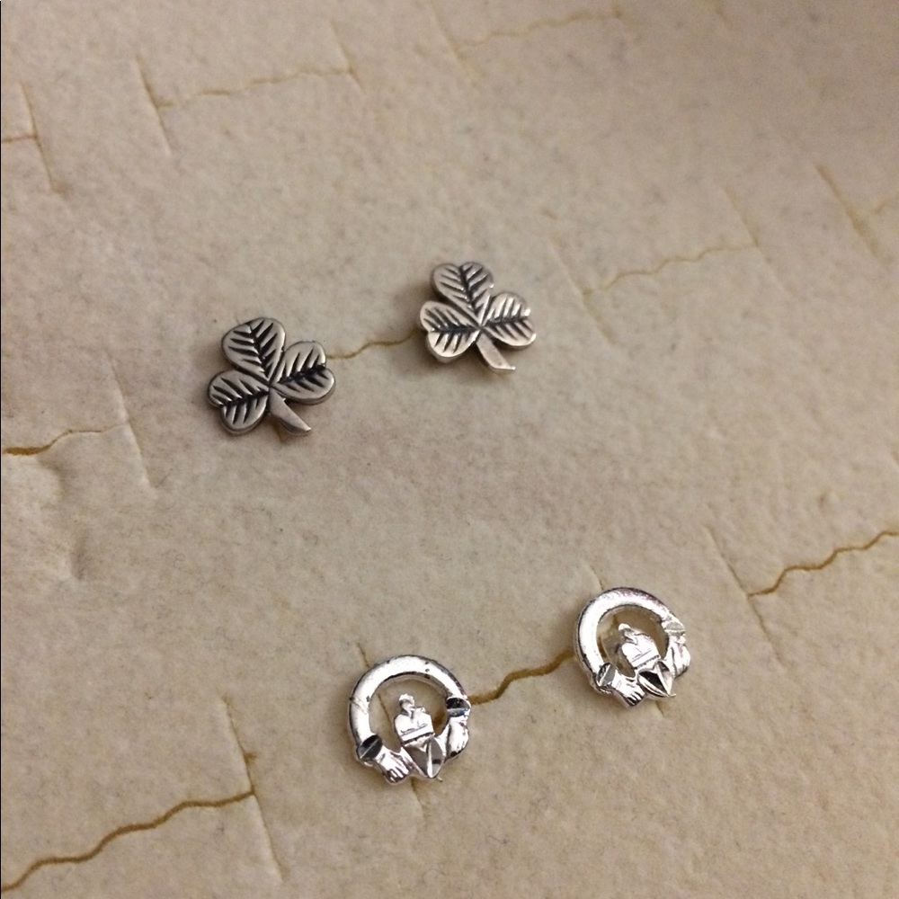 🍀 Sterling Silver Irish Earring Set - Picture 2 of 3